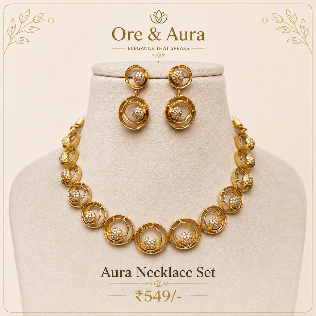 Aura Necklace Set with matching earrings by Ore & Aura