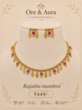 Rajatha Manthra necklace with matching earrings by Ore & Aura